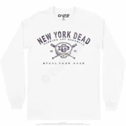 NY Dead Long Sleeve T-Shirt 17 NY Dead Long Sleeve T-Shirt -MLB Shop GD0040LSWHTf 14741.1668270404