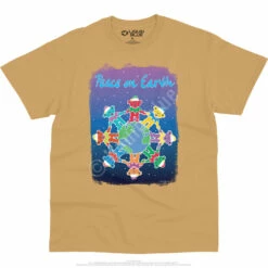 Peace On Earth T-Shirt -MLB Shop GD0052SSOLGf 85811.1669598217