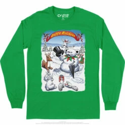 Snowman Bear Long Sleeve T-Shirt -MLB Shop GD0054LSIGRf 34143.1669596965