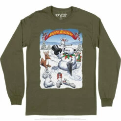 Snowman Bear Long Sleeve T-Shirt -MLB Shop GD0054LSMLGf 28746.1669596965