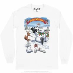 Snowman Bear Long Sleeve T-Shirt -MLB Shop GD0054LSWHTf 71111.1669596965