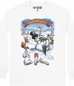 Snowman Bear Long Sleeve T-Shirt