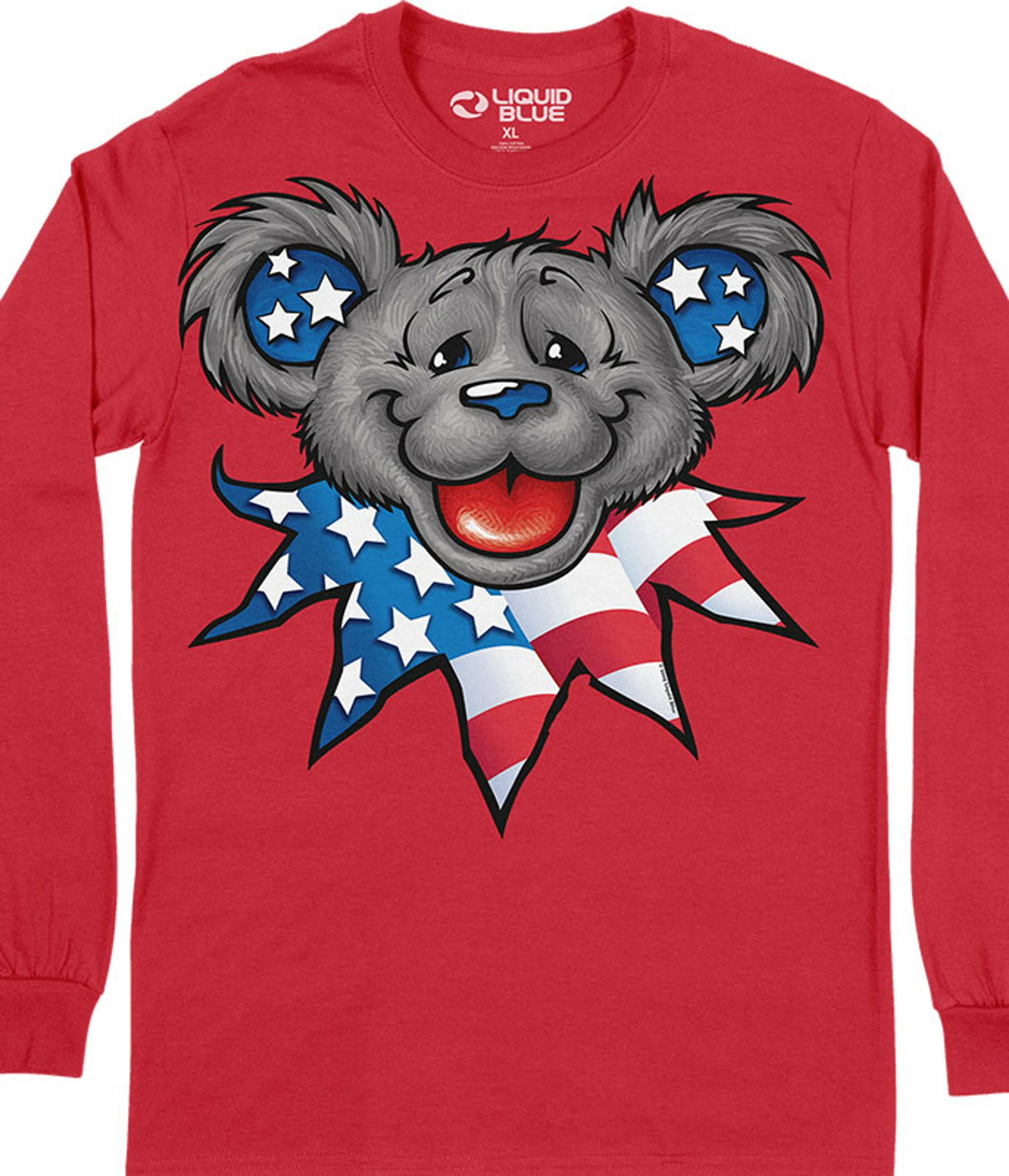 Patriot Bear Head Long Sleeve T-Shirt 3 Patriot Bear Head Long Sleeve T-Shirt