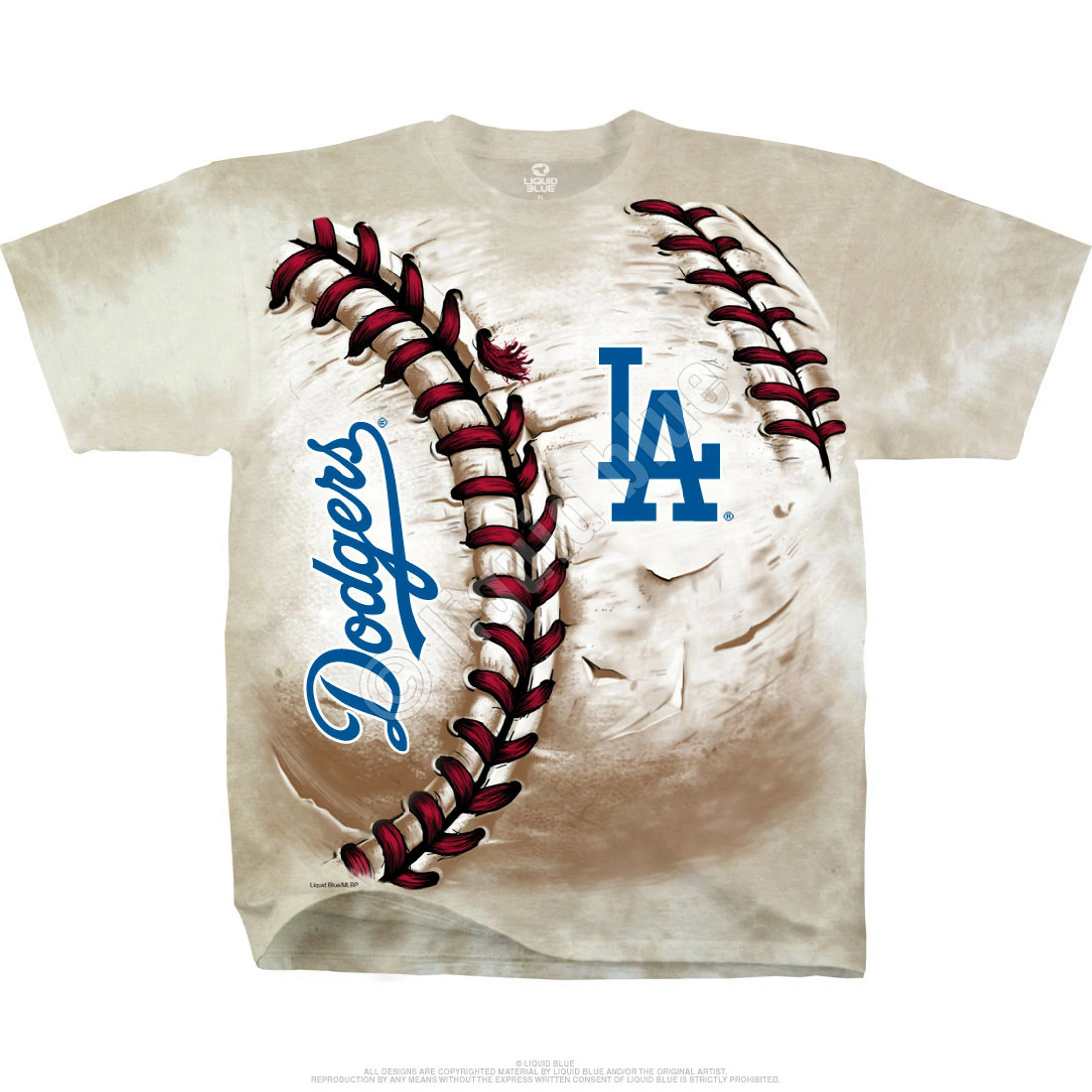 MLB Los Angeles Dodgers Hardball Tie-Dye T-Shirt 4 MLB Los Angeles Dodgers Hardball Tie-Dye T-Shirt - Image 2