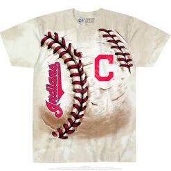 MLB Cleveland Indians Hardball Tie-Dye T-Shirt -MLB Shop HB112f 28934.1544064898