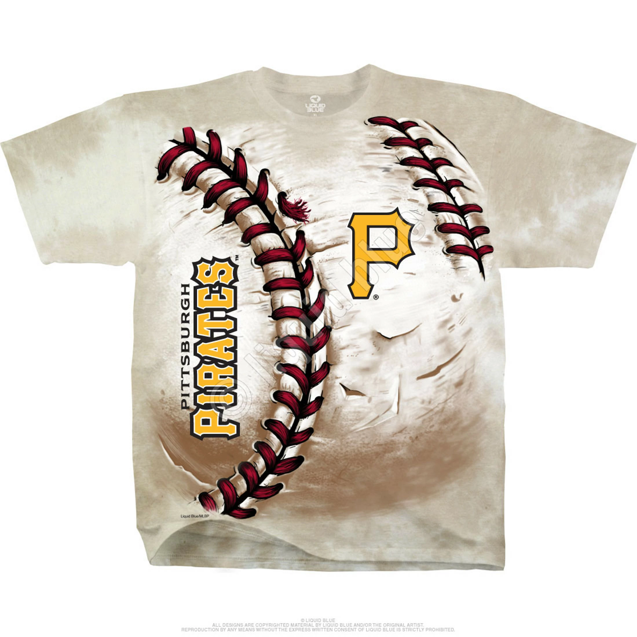 MLB Pittsburgh Pirates Hardball Tie-Dye T-Shirt 4 MLB Pittsburgh Pirates Hardball Tie-Dye T-Shirt - Image 2