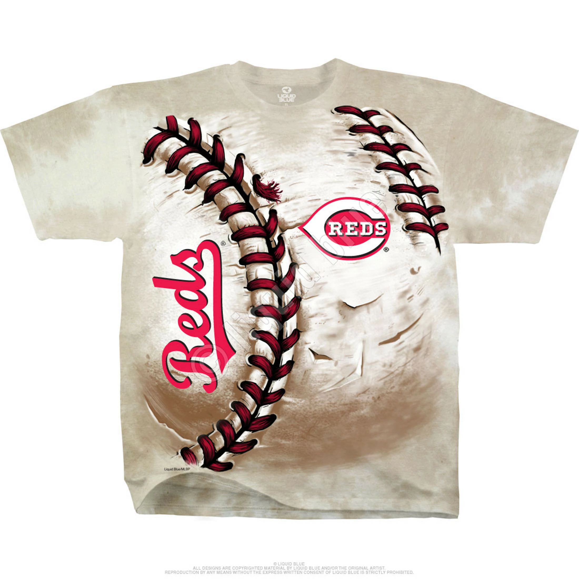 MLB Cincinnati Reds Hardball Tie-Dye T-Shirt 4 MLB Cincinnati Reds Hardball Tie-Dye T-Shirt - Image 2