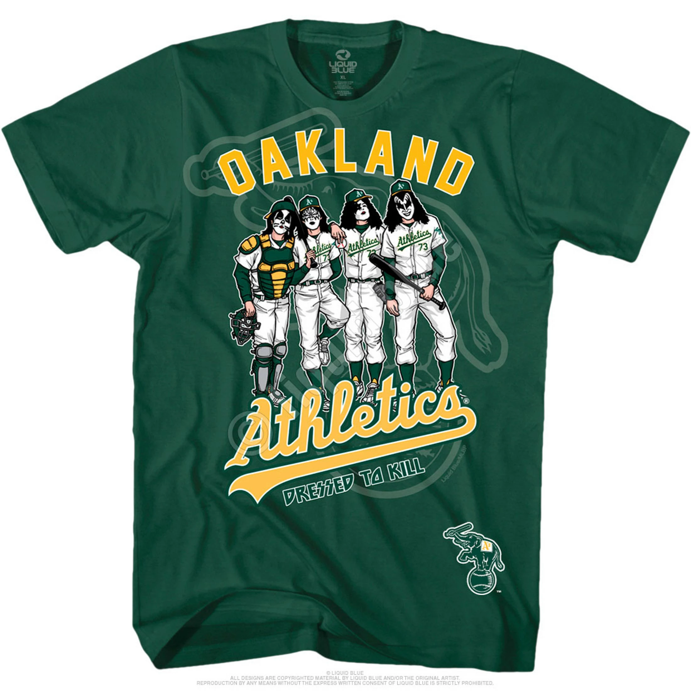 MLB Oakland Athletics Dressed To Kill Green T-Shirt 4 MLB Oakland Athletics Dressed To Kill Green T-Shirt - Image 2