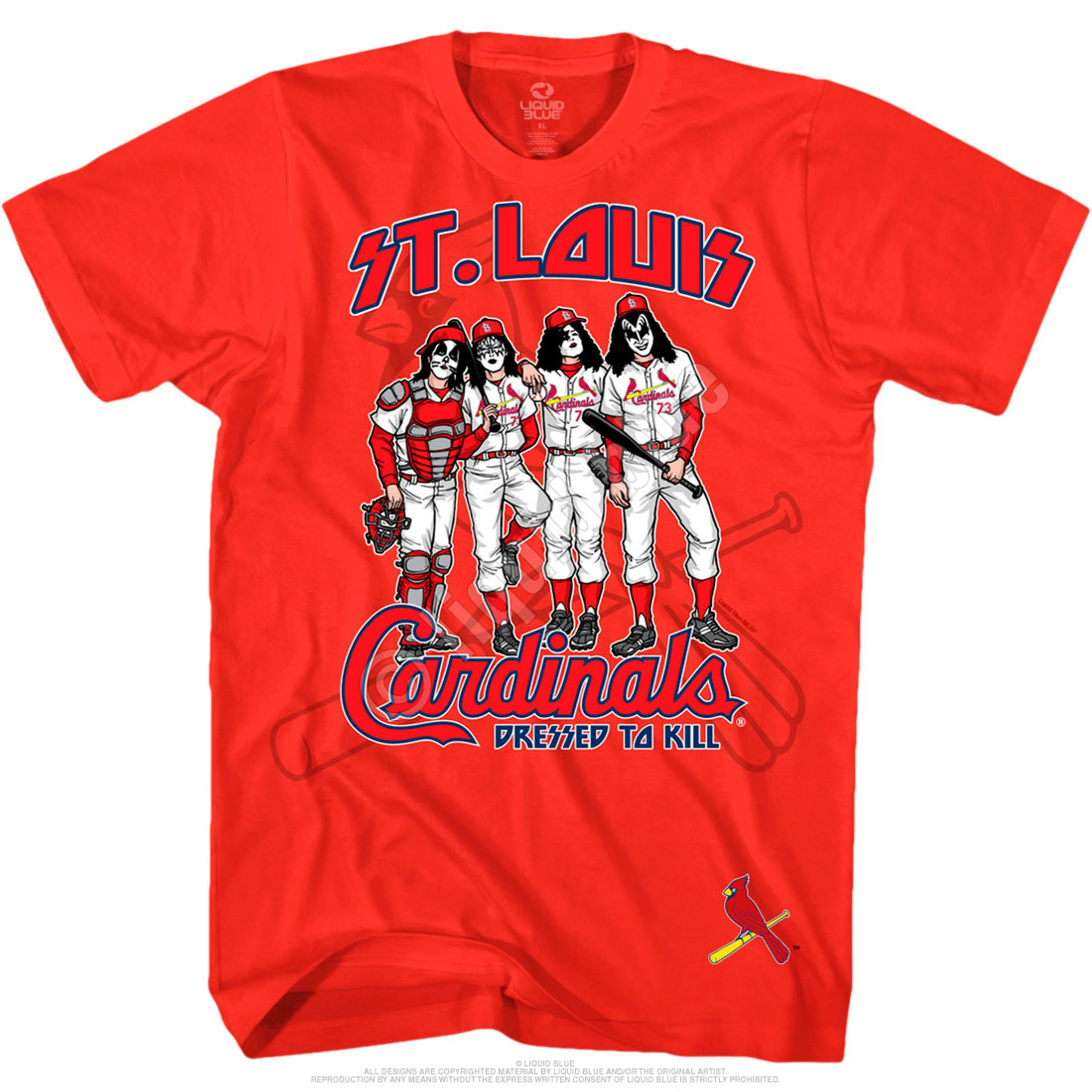 MLB St. Louis Cardinals Dressed To Kill Red T-Shirt 4 MLB St. Louis Cardinals Dressed To Kill Red T-Shirt - Image 2