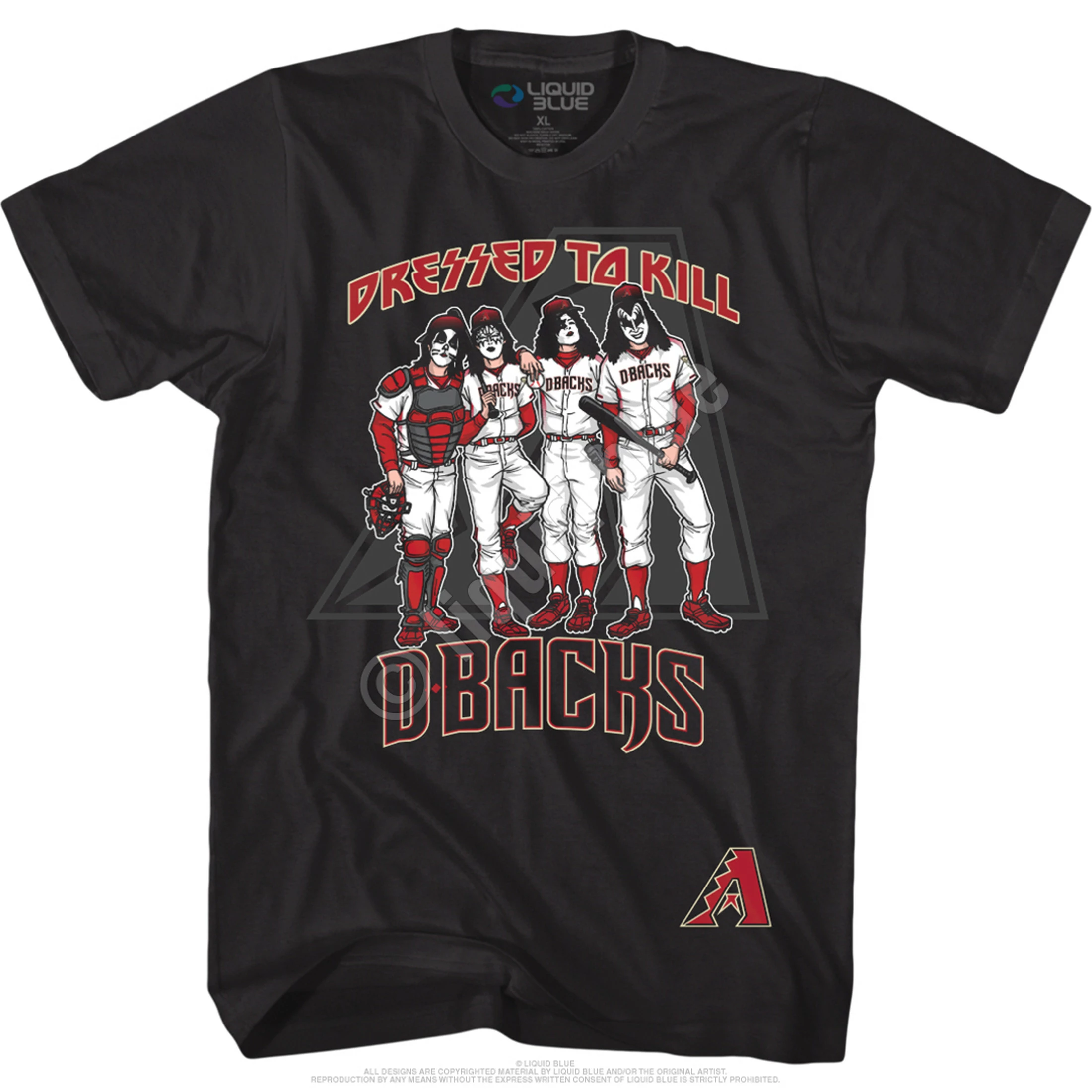 MLB Arizona Diamondbacks Dressed To Kill Black T-Shirt 4 MLB Arizona Diamondbacks Dressed To Kill Black T-Shirt - Image 2