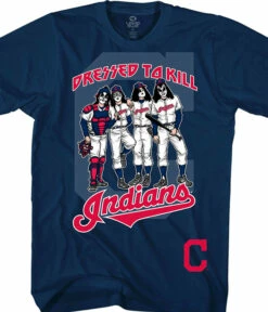 MLB Cleveland Indians Dressed To Kill Navy T-Shirt