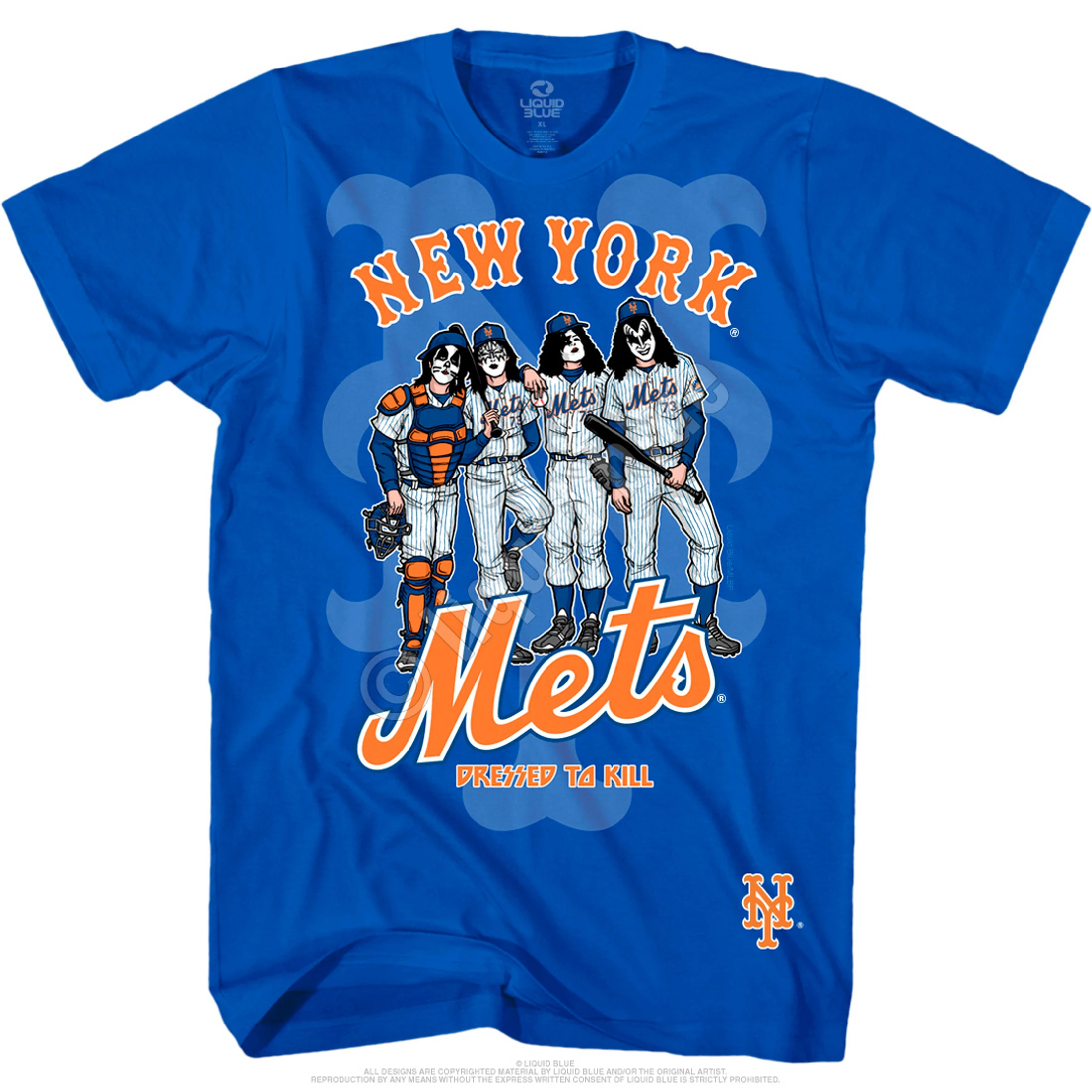MLB New York Mets Dressed To Kill Blue T-Shirt 4 MLB New York Mets Dressed To Kill Blue T-Shirt - Image 2