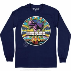 Pink Floyd Animals Mod Long Sleeve T-Shirt -MLB Shop PF0003LSNAVf 06961.1669961593