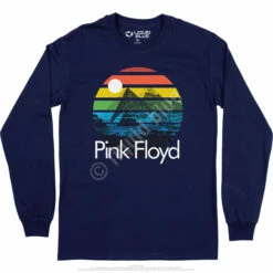 Pink Floyd Dark Side Sunset Long Sleeve T-Shirt -MLB Shop PF0005LSNAVf 78978.1669962162