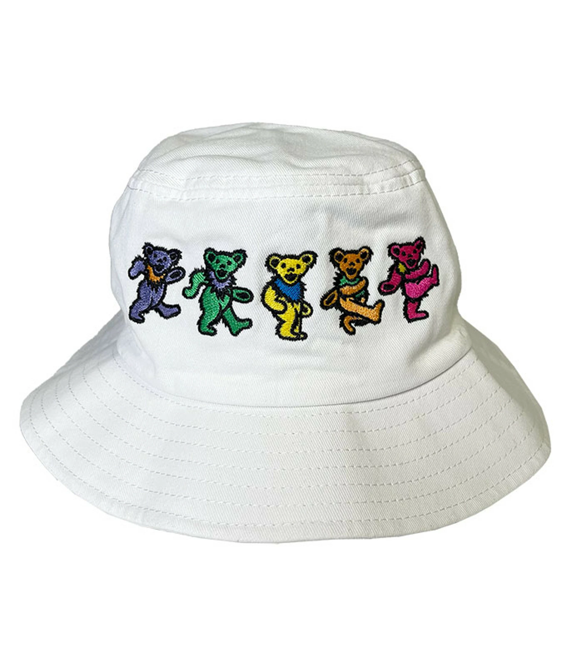 Dancin Bear White Bucket Hat 3 Dancin Bear White Bucket Hat