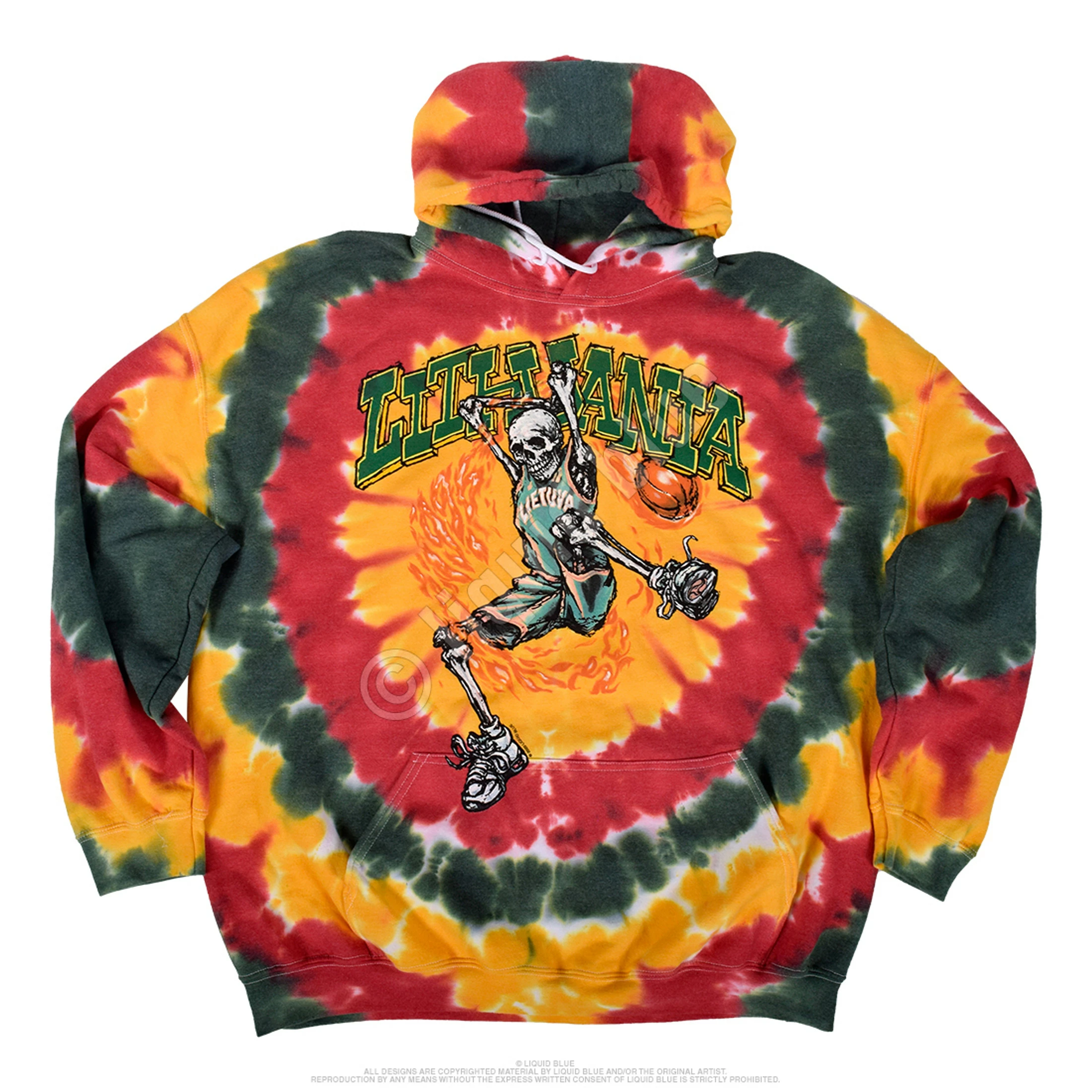 Lithuania Basketball Tie-Dye Hoodie 4 Lithuania Basketball Tie-Dye Hoodie - Image 2