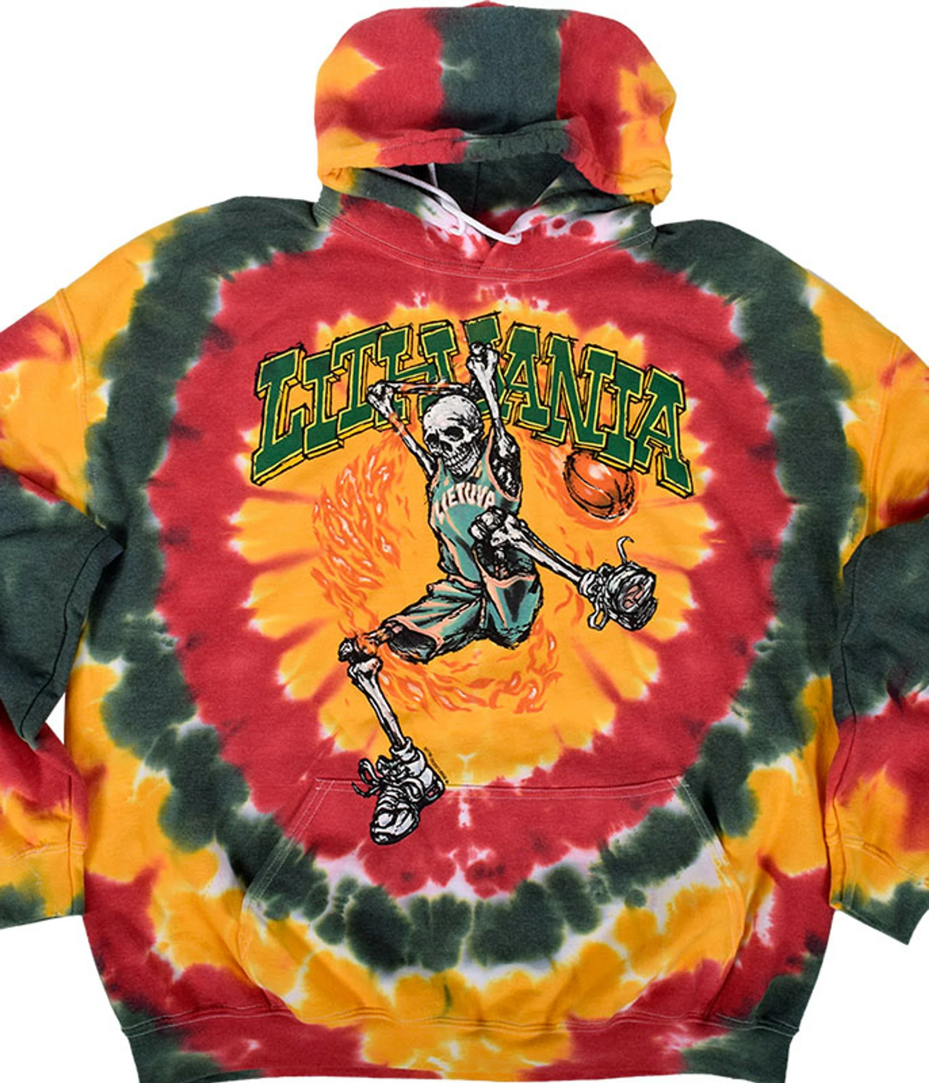 Lithuania Basketball Tie-Dye Hoodie 3 Lithuania Basketball Tie-Dye Hoodie
