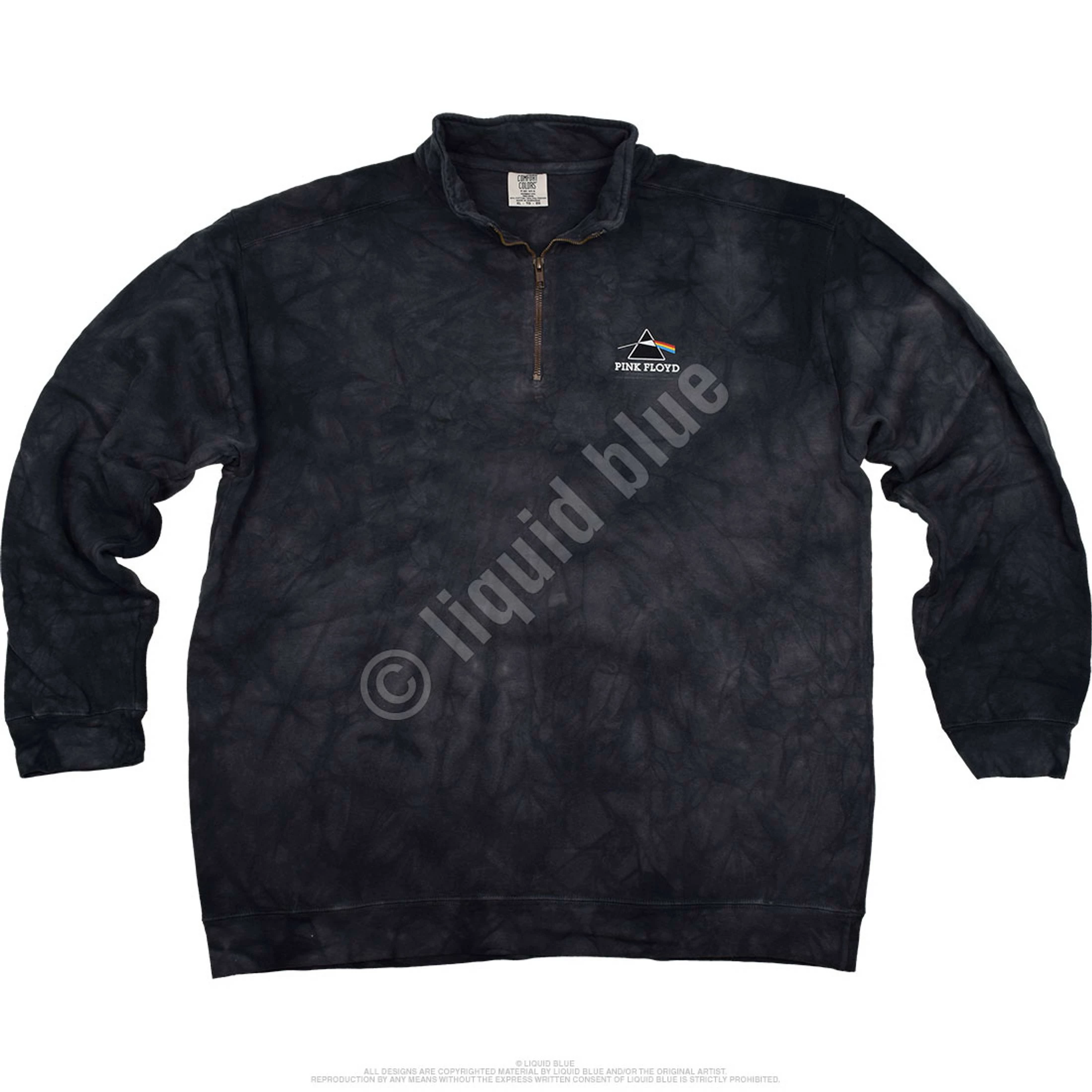 Pink Floyd Dark Side 1/4 Zip Pullover Comfort Colors Tie-Dye Sweatshirt 4 Pink Floyd Dark Side 1/4 Zip Pullover Comfort Colors Tie-Dye Sweatshirt - Image 2