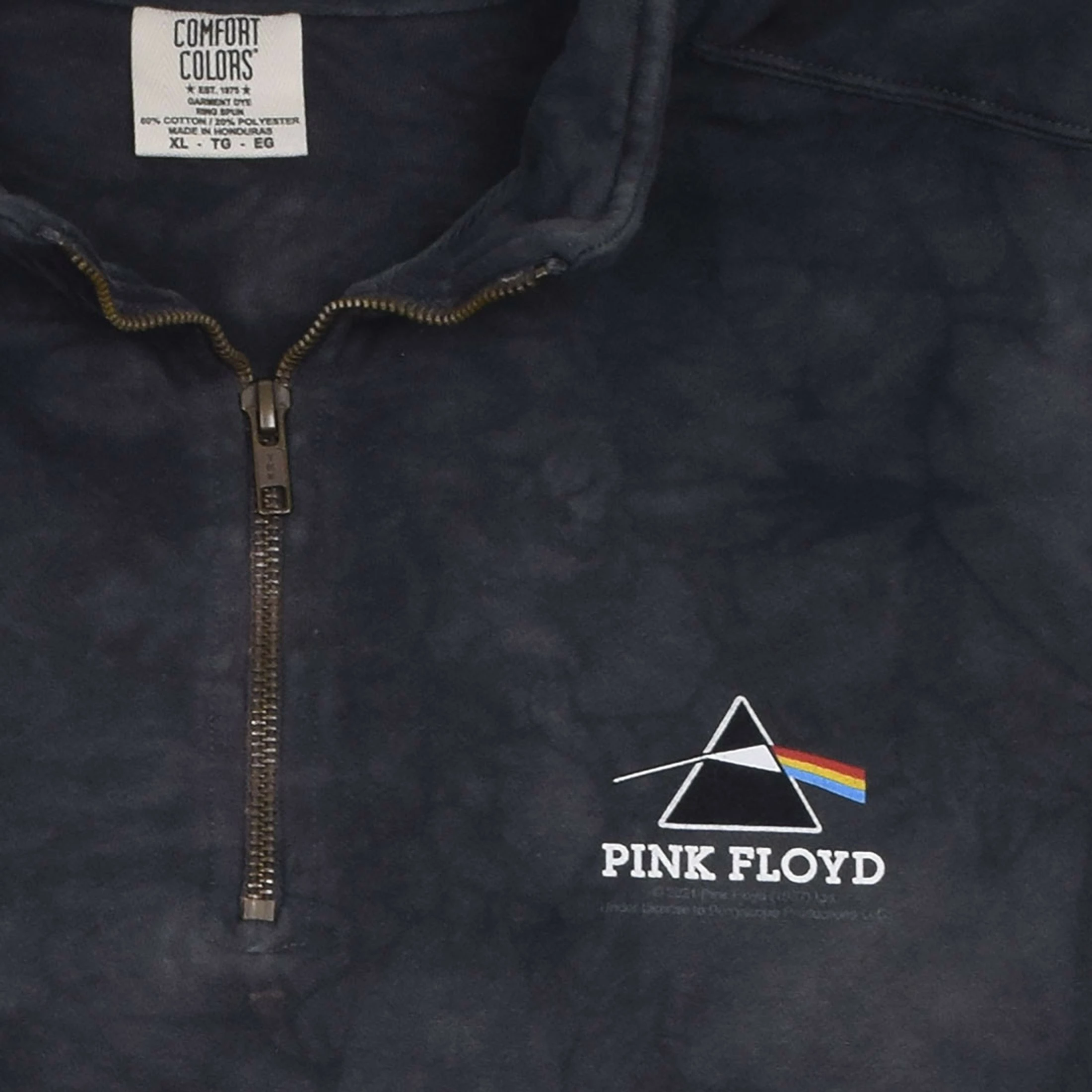 Pink Floyd Dark Side 1/4 Zip Pullover Comfort Colors Tie-Dye Sweatshirt 6 Pink Floyd Dark Side 1/4 Zip Pullover Comfort Colors Tie-Dye Sweatshirt - Image 4