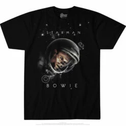 DAVID BOWIE Starman Black T-Shirt -MLB Shop RET31820f 91161.1541540003