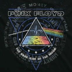 Pink Floyd Moon Phase Black T-Shirt -MLB Shop RET31960f artwork 62201.1623954365