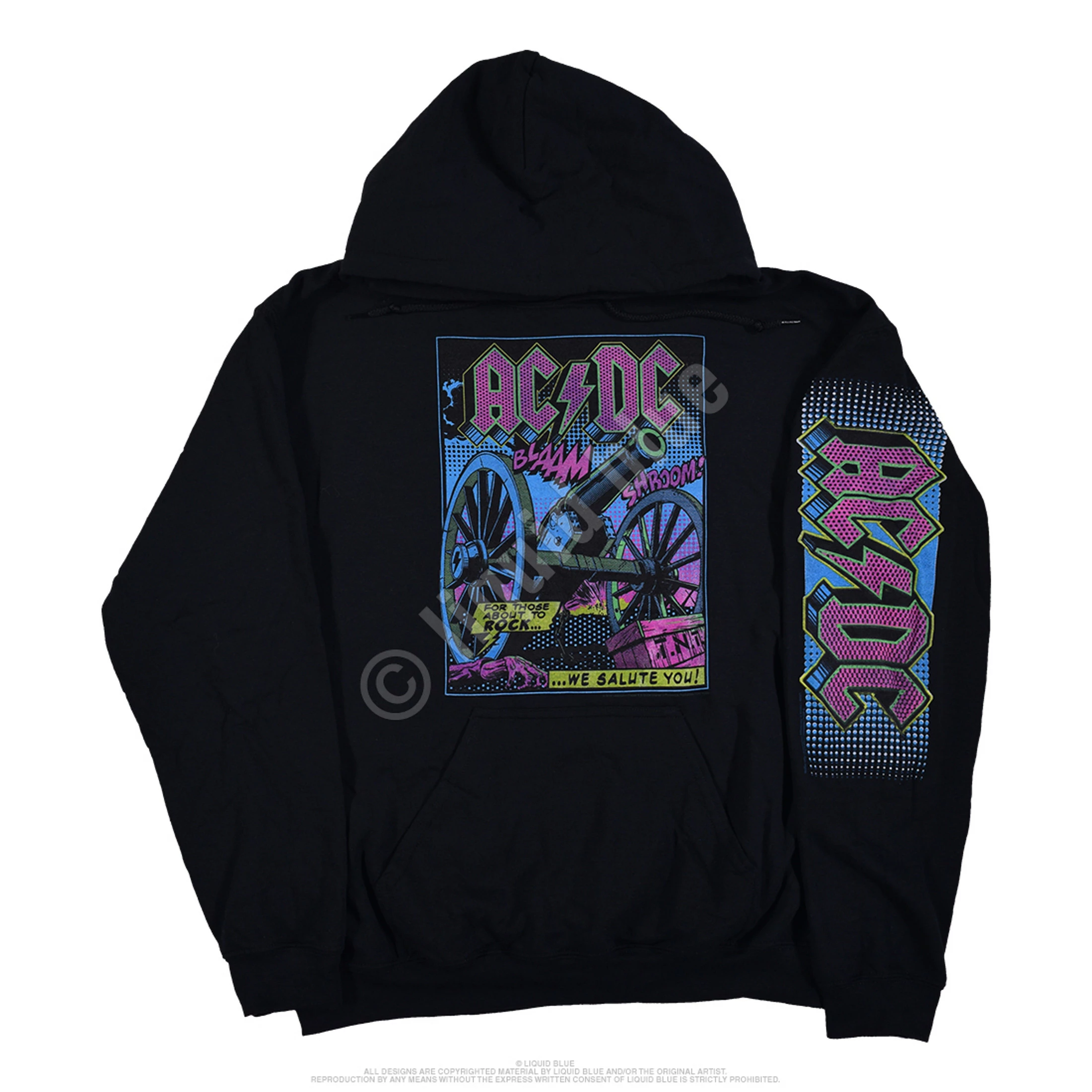 TNT Blacklight Black Sleeve Printed Hoodie 4 TNT Blacklight Black Sleeve Printed Hoodie - Image 2