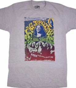 Big Brother Vintage Handbill Heather Grey Poly-Cotton T-Shirt