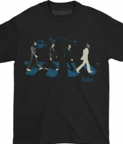 Beatles Abbey Stride Black T-Shirt