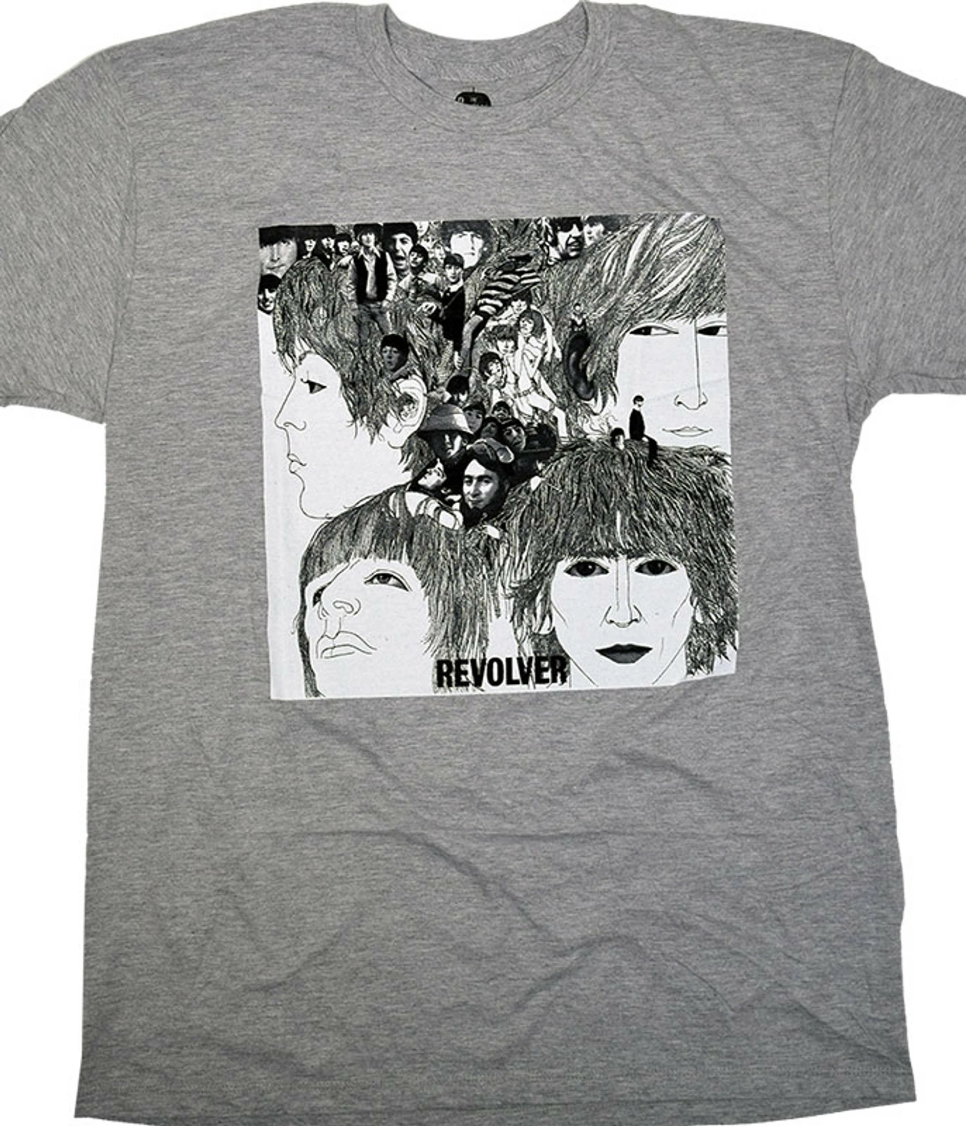 Beatles Revolver Grey Poly-Cotton T-Shirt 4 Beatles Revolver Grey Poly-Cotton T-Shirt - Image 2