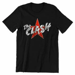 The Clash Star Logo Black T-Shirt -MLB Shop RETCLSLf 95355.1663171019