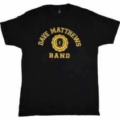 Dave Matthews Band College Logo Black T-Shirt -MLB Shop RETDMCLBf 30251.1483549561