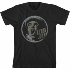 Elton John Homage 2 Black T-Shirt