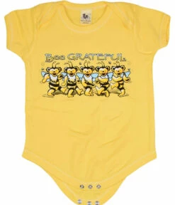 GD Bee Grateful Yellow Onesie