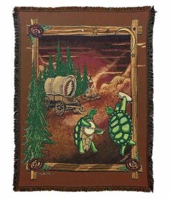 GD Covered Wagon Woven Blanket