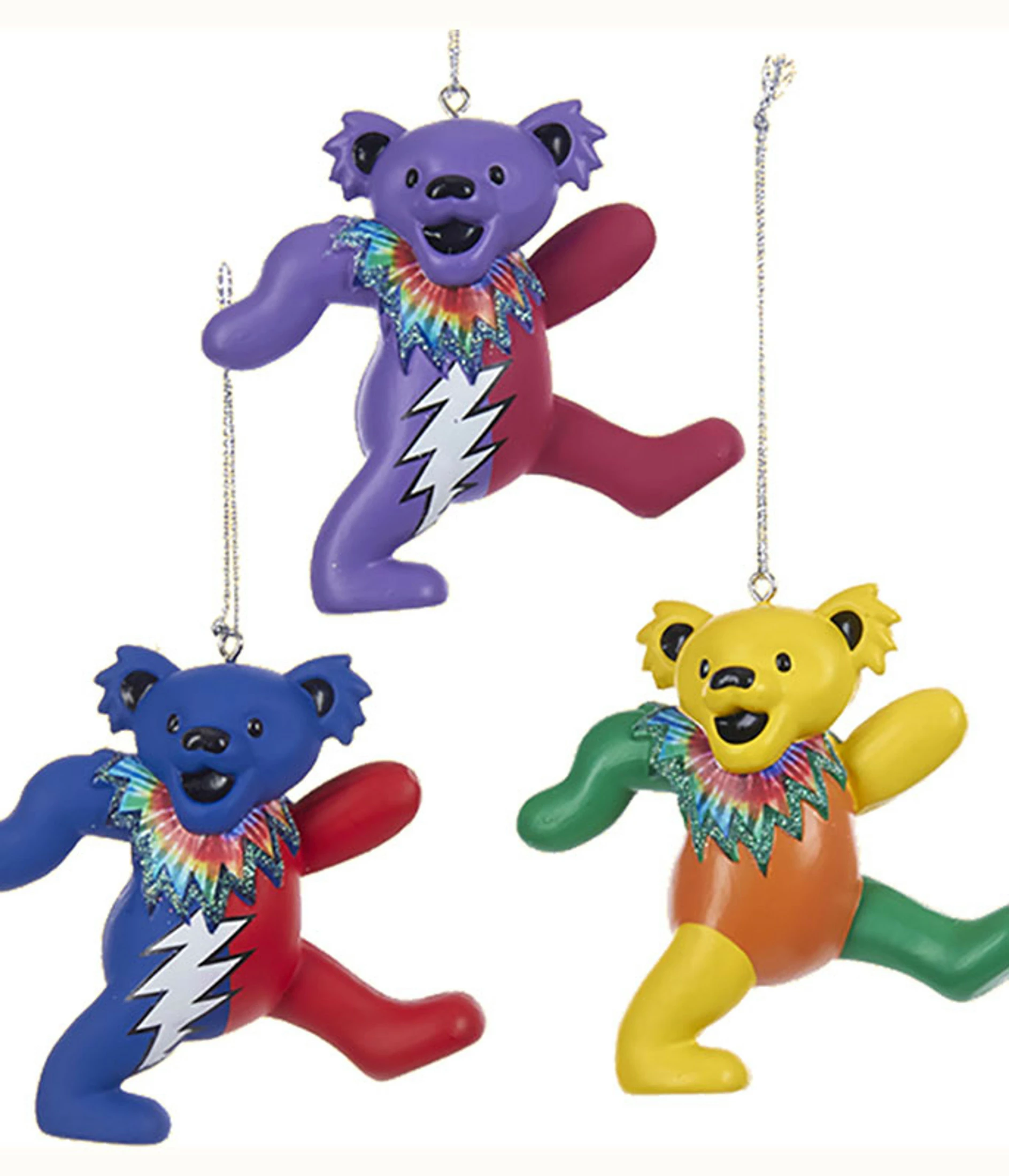 GD Dancing Bear 3pc Ornament Set 3 GD Dancing Bear 3pc Ornament Set