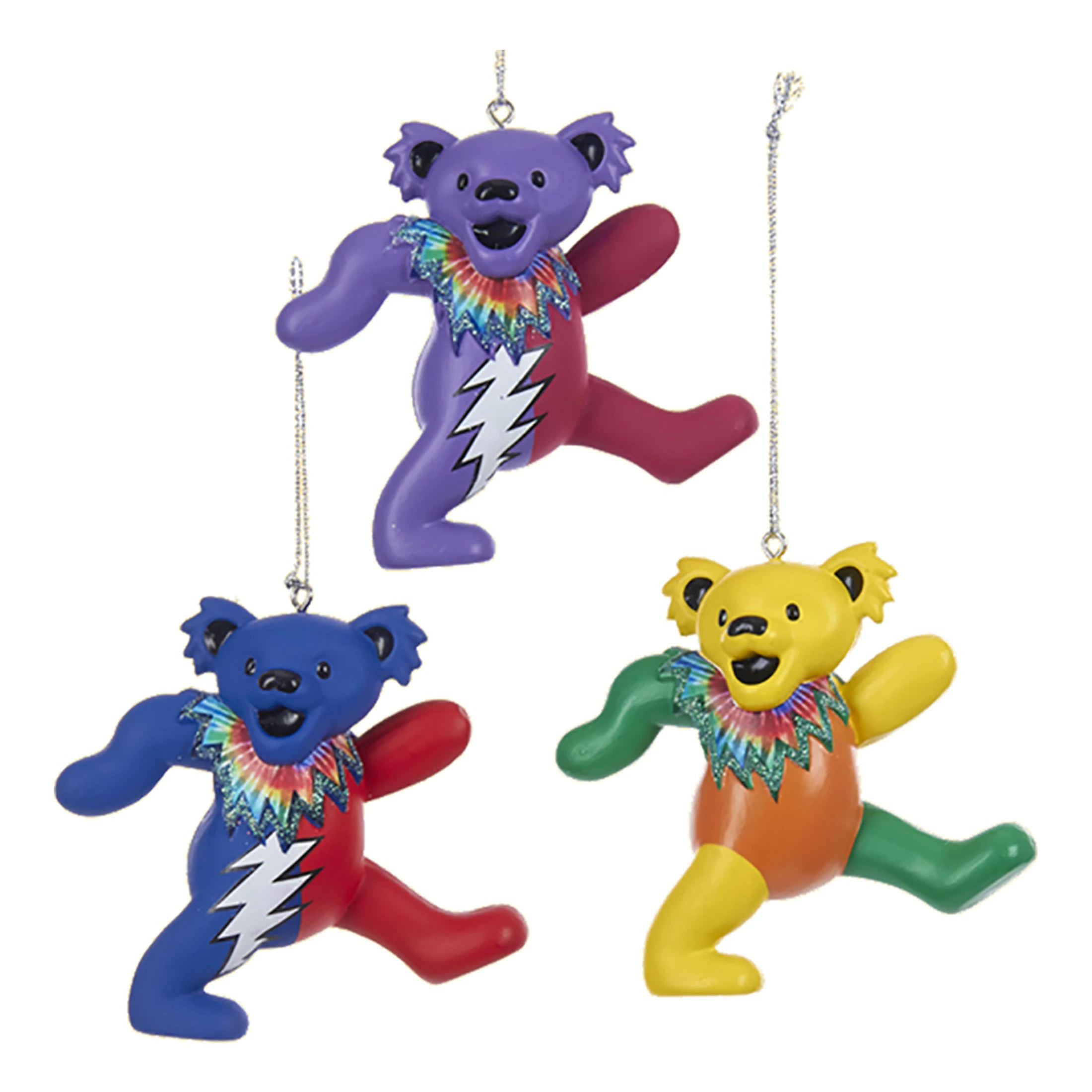 GD Dancing Bear 3pc Ornament Set 4 GD Dancing Bear 3pc Ornament Set - Image 2