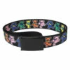 Dancing Bear Adjustable Web Belt Black Small -MLB Shop RETGDDBAB 69077.1569264734