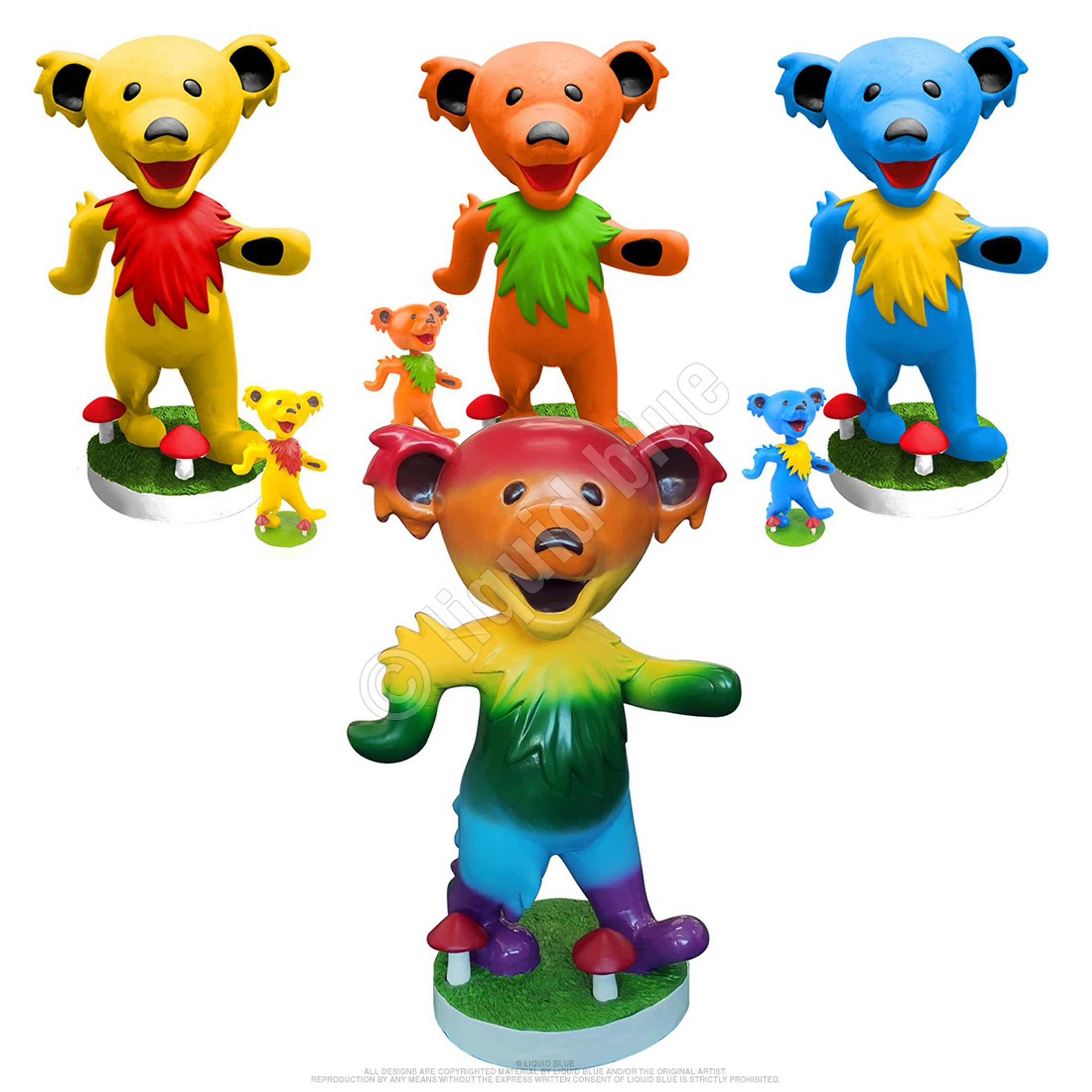 GD Bobblehead 24in Dancing Bear Yellow 5 GD Bobblehead 24in Dancing Bear Yellow - Image 3