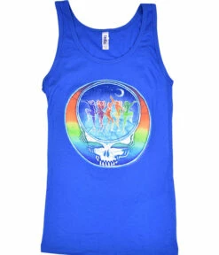 GD Dancing Face Blue Juniors Tank Top T-Shirt
