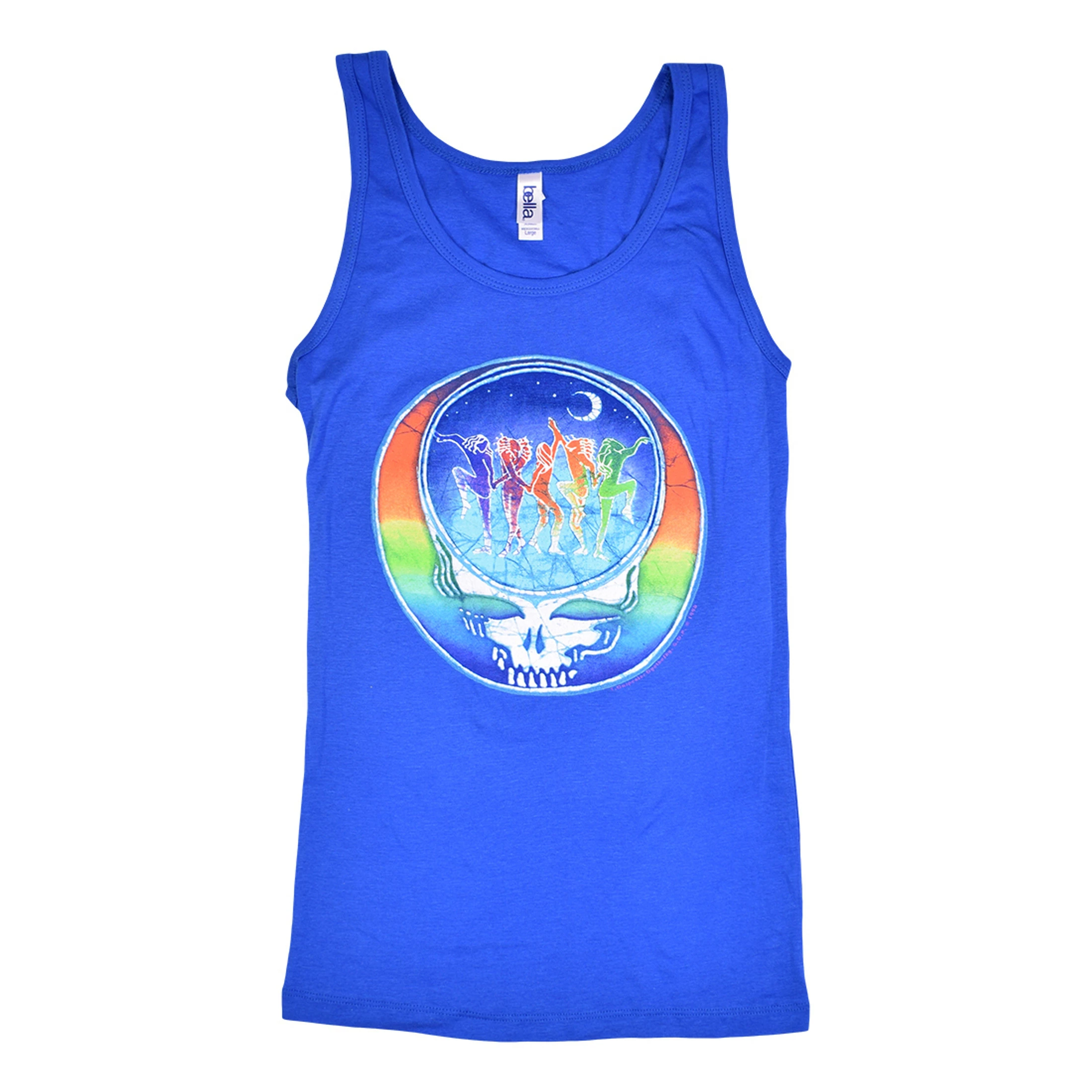 GD Dancing Face Blue Juniors Tank Top T-Shirt 4 GD Dancing Face Blue Juniors Tank Top T-Shirt - Image 2