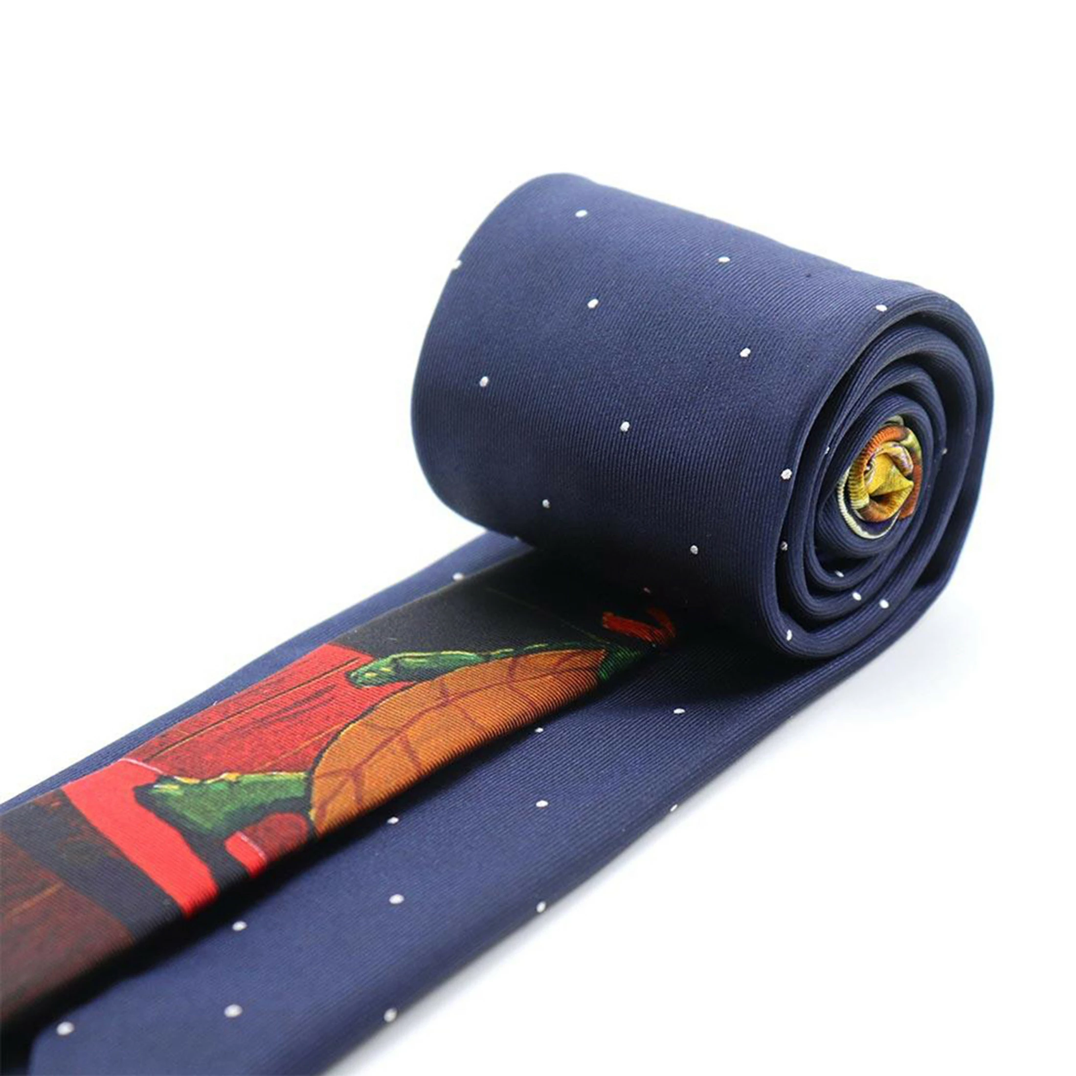 Navy Dotted Terrapin Tie 7 Navy Dotted Terrapin Tie - Image 5