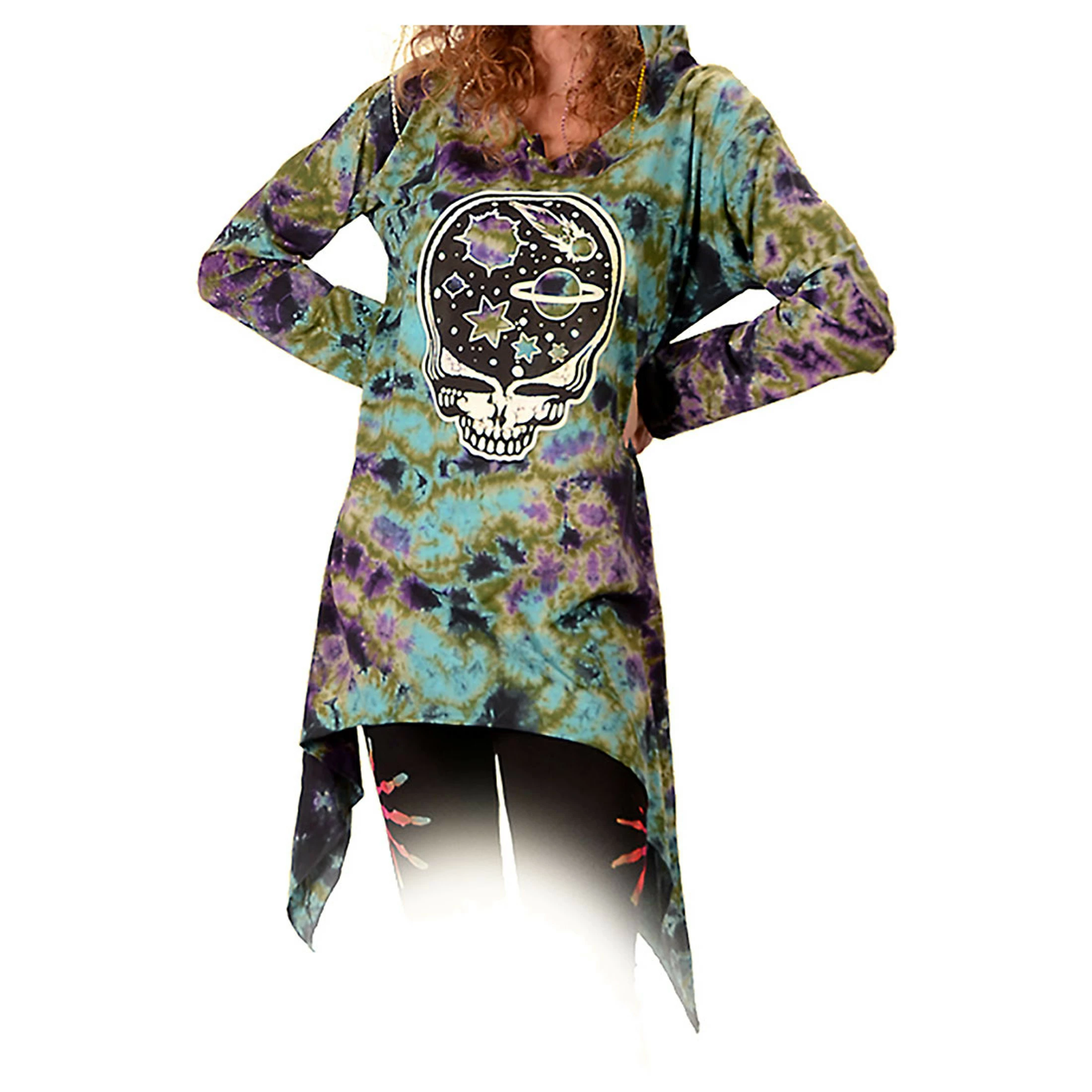 GD Stealie Night Hooded Tee Dress 4 GD Stealie Night Hooded Tee Dress - Image 2
