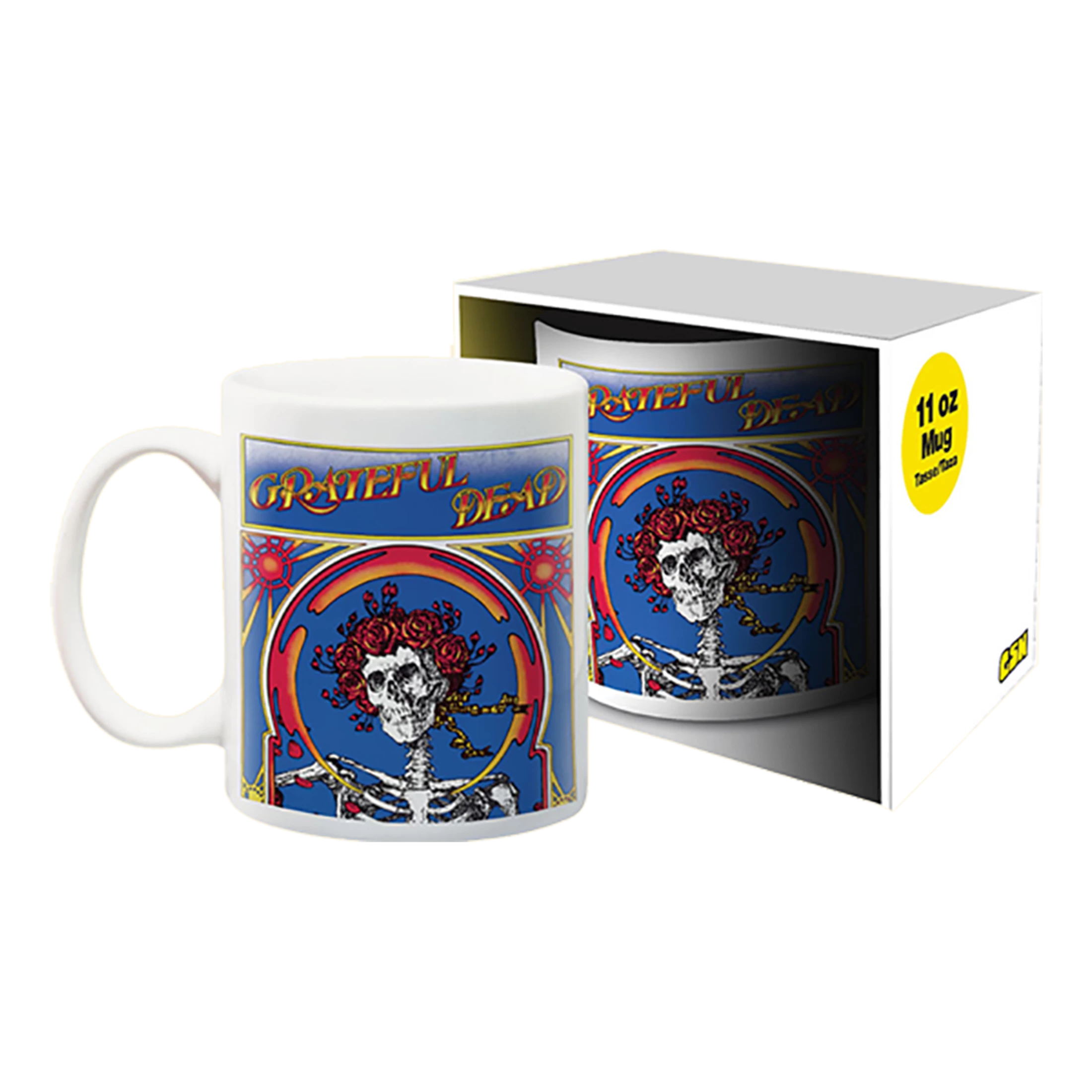 Skull And Roses White Mug 4 Skull And Roses White Mug - Image 2