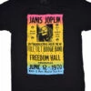 Janis Joplin Freedom Hall Poster Black T-Shirt -MLB Shop RETJJFHPf 54599.1623350165