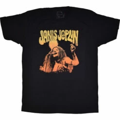 Janis Joplin Live Black Athletic T-Shirt 5 Janis Joplin Live Black Athletic T-Shirt -MLB Shop RETJJLBf 26011.1623350183
