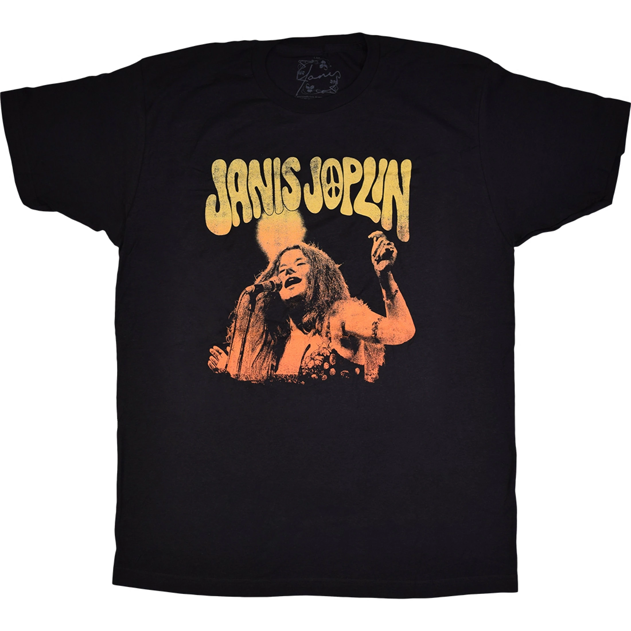 Janis Joplin Live Black Athletic T-Shirt 4 Janis Joplin Live Black Athletic T-Shirt - Image 2