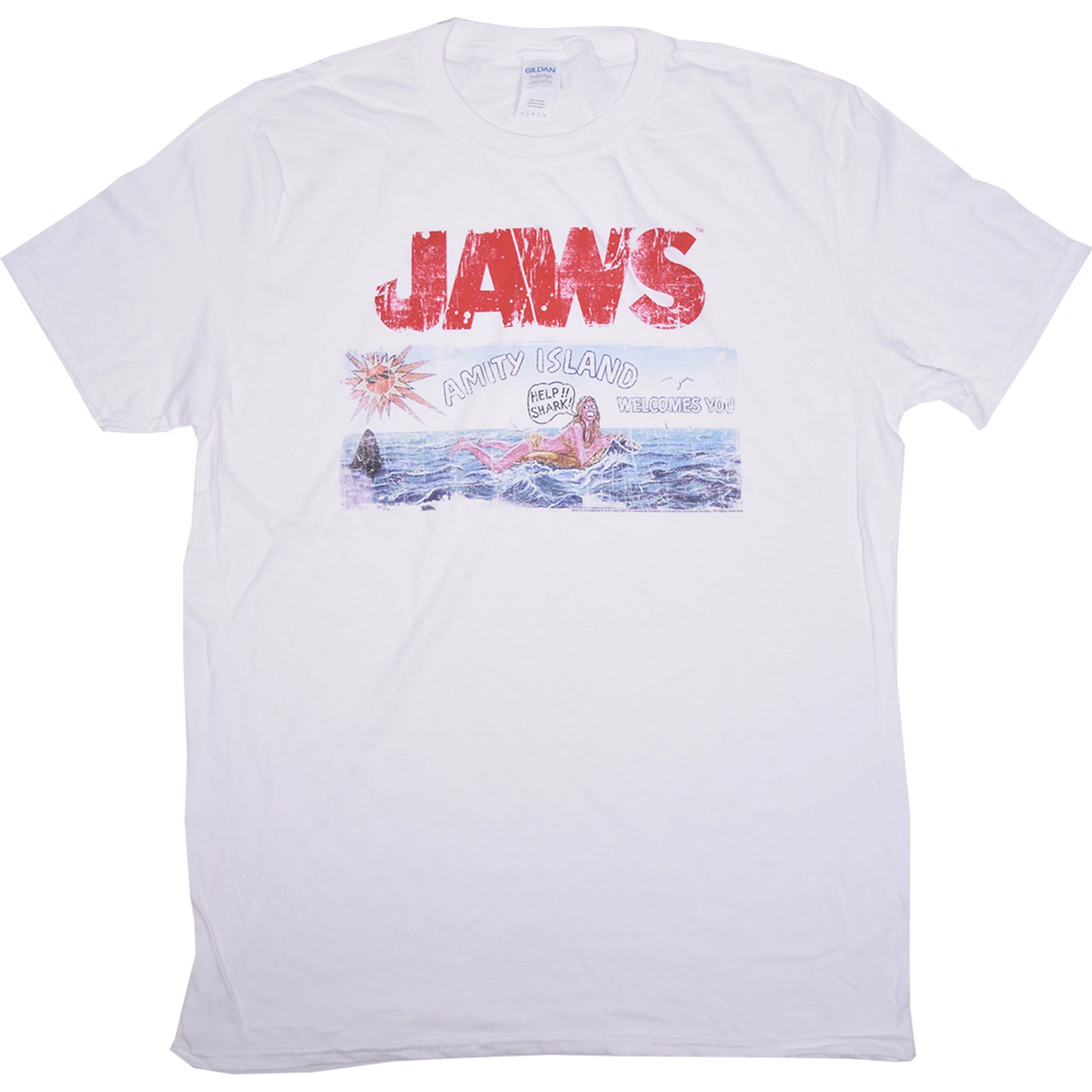Jaws Island White T-Shirt 4 Jaws Island White T-Shirt - Image 2
