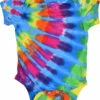 Rainbow Blue Streak Tie-Dye Onesie