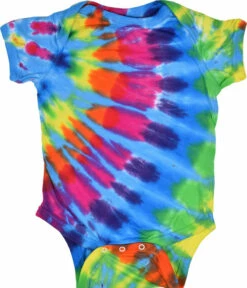 Rainbow Blue Streak Tie-Dye Onesie