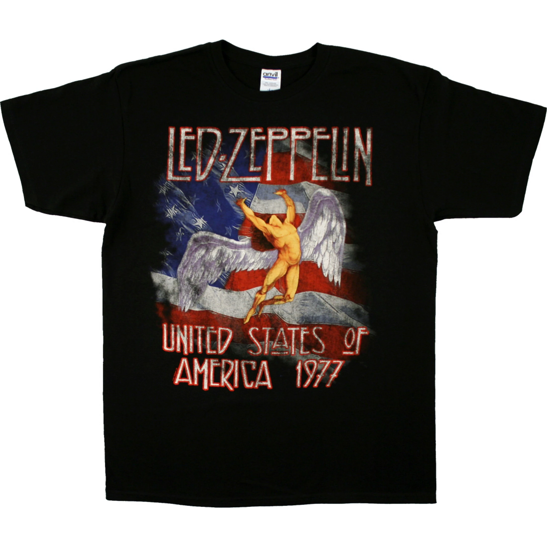 Led Zeppelin America 1977 Black T-Shirt 4 Led Zeppelin America 1977 Black T-Shirt - Image 2